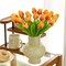 Orange Artificial Flowers 20 Tulips Realistic Touch Spring Summer Fake Flowers Fall Decor Flowers Outdoor Garden Parties and Wedding Decoration
